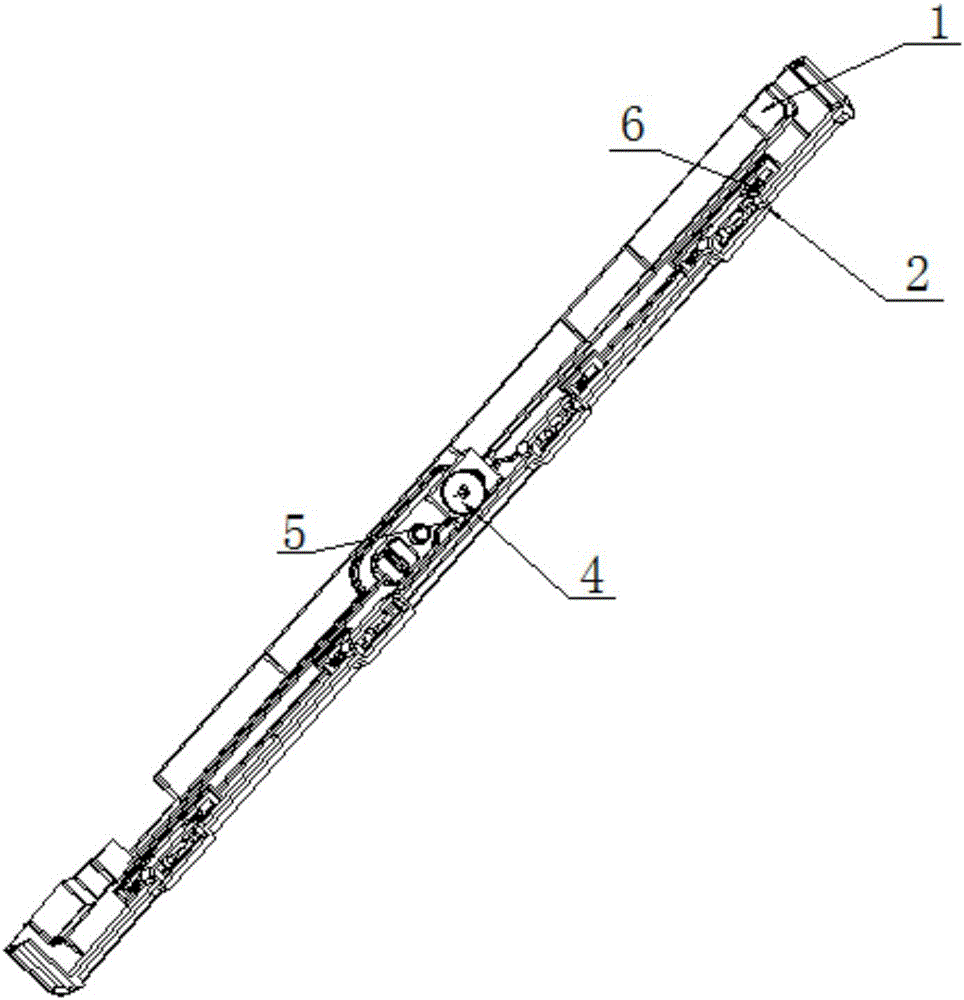 One-way self-buckling type rotating wheel sliding lock bar