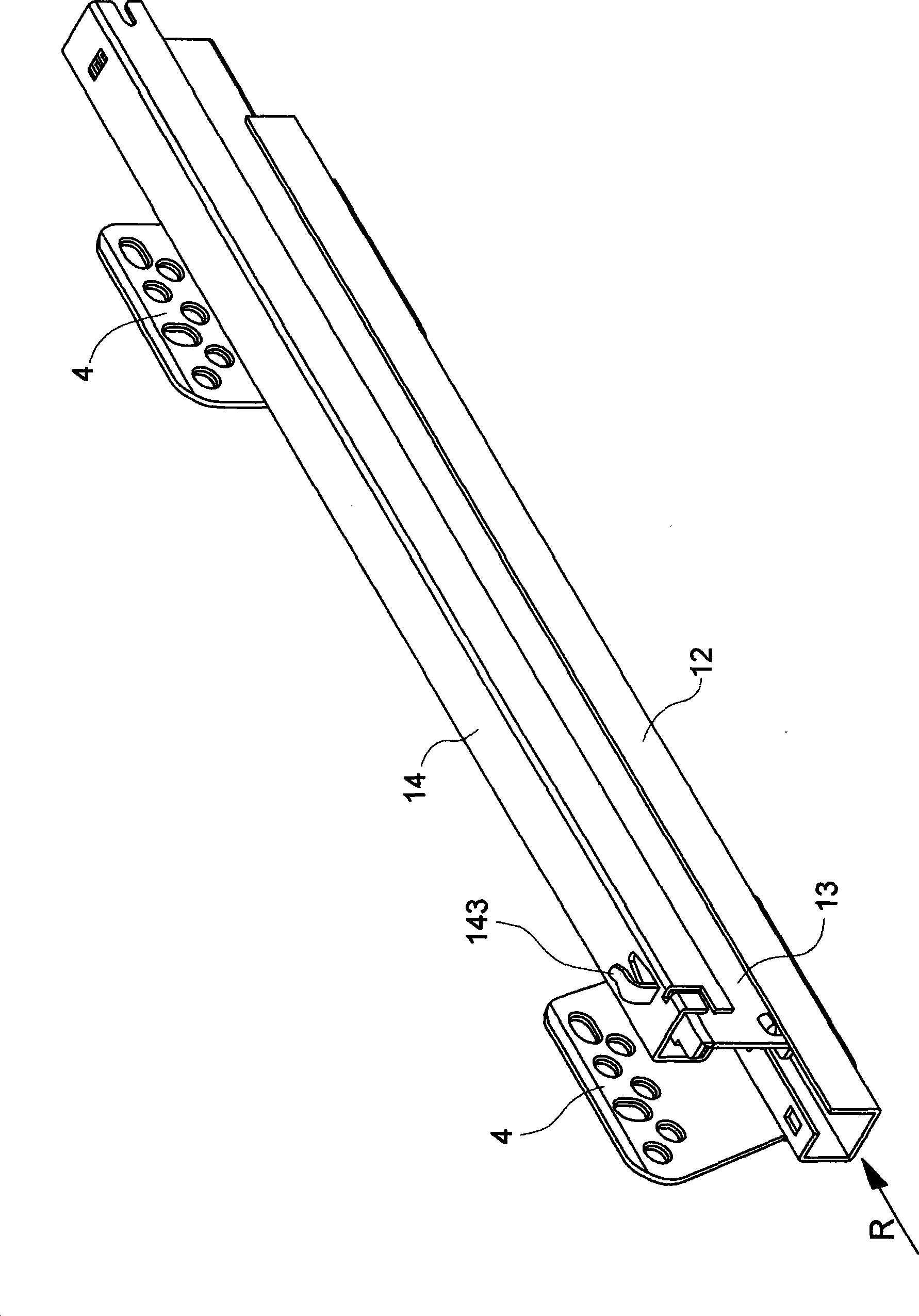 Auxiliary beating closing device of drawer and auxiliary opening closing device of drawer