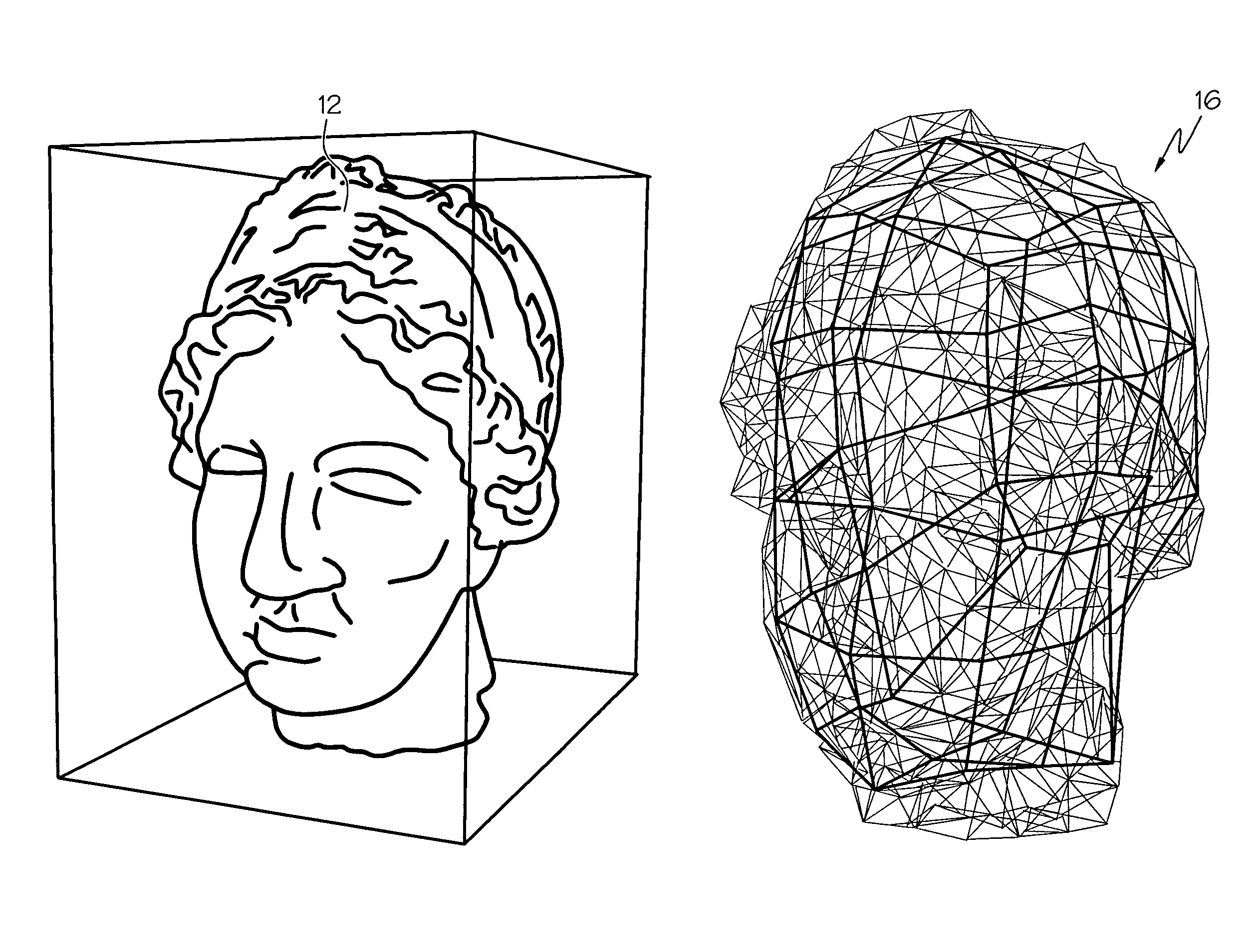 Method, system, and program product for re-meshing of a three-dimensional input model using progressive implicit approximating levels