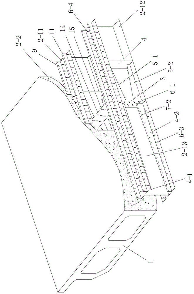 A kind of structure of steel-concrete joint section of steel beam insertion type mixed beam