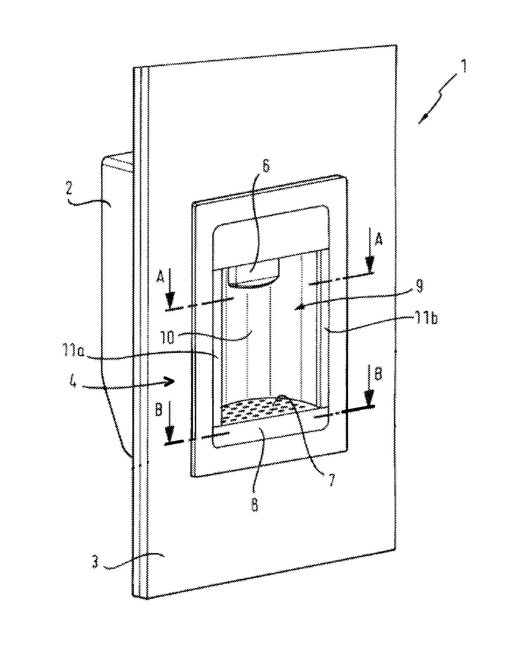 Output unit of a refrigeration device, refrigeration device and method for installing a refrigeration device