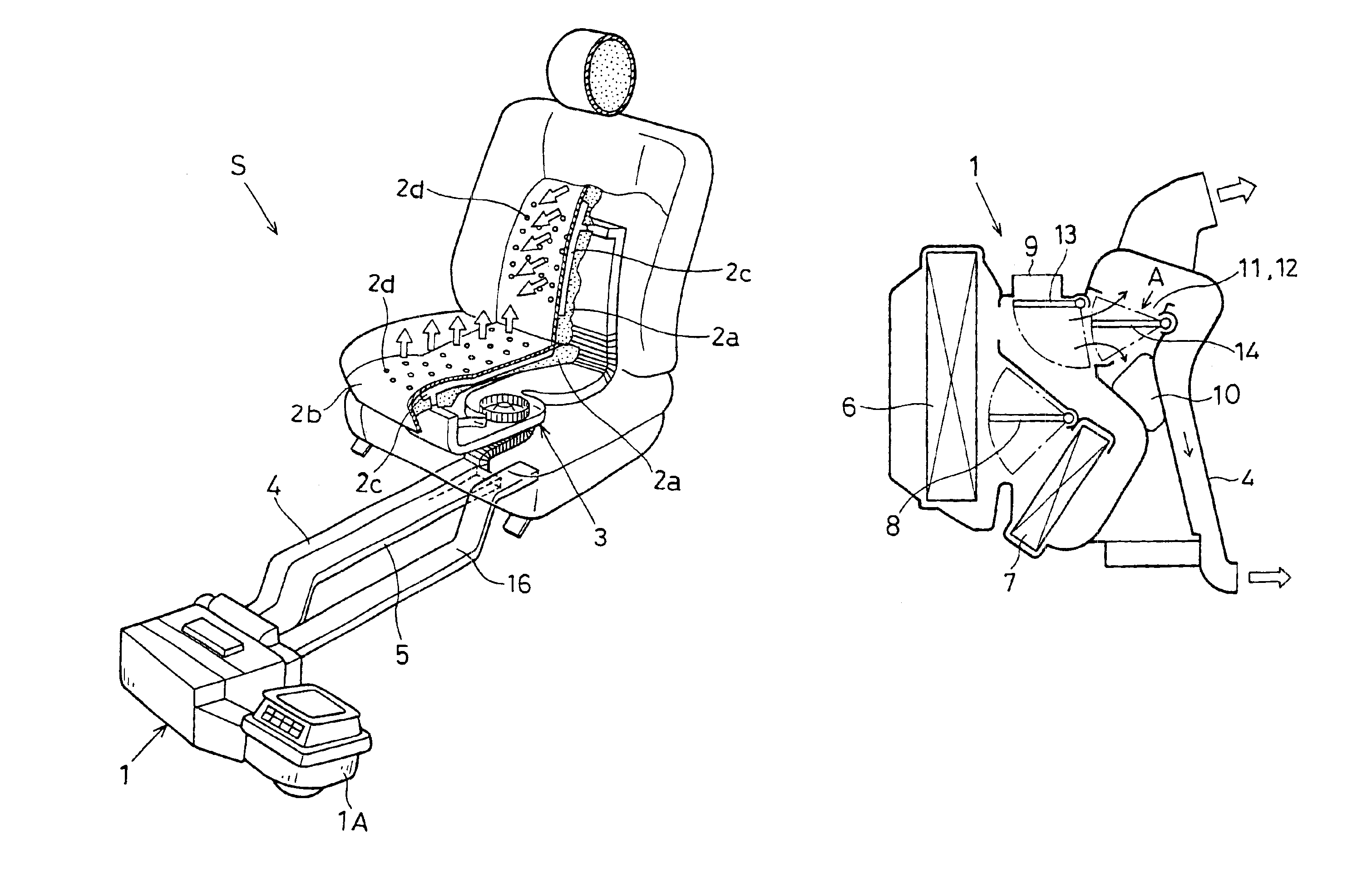 Vehicle seat air conditioning system