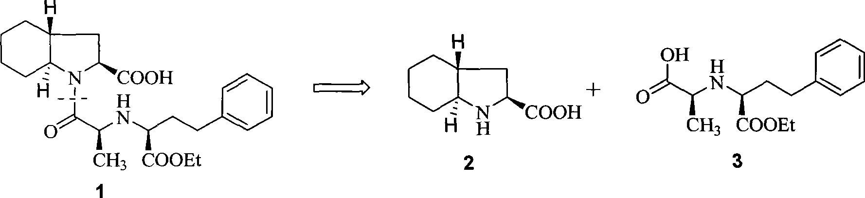 Synthetic method of trandolapril key intermediate (2S,3aR,7as)-octahydro-1H-indole-2-carboxylic acid