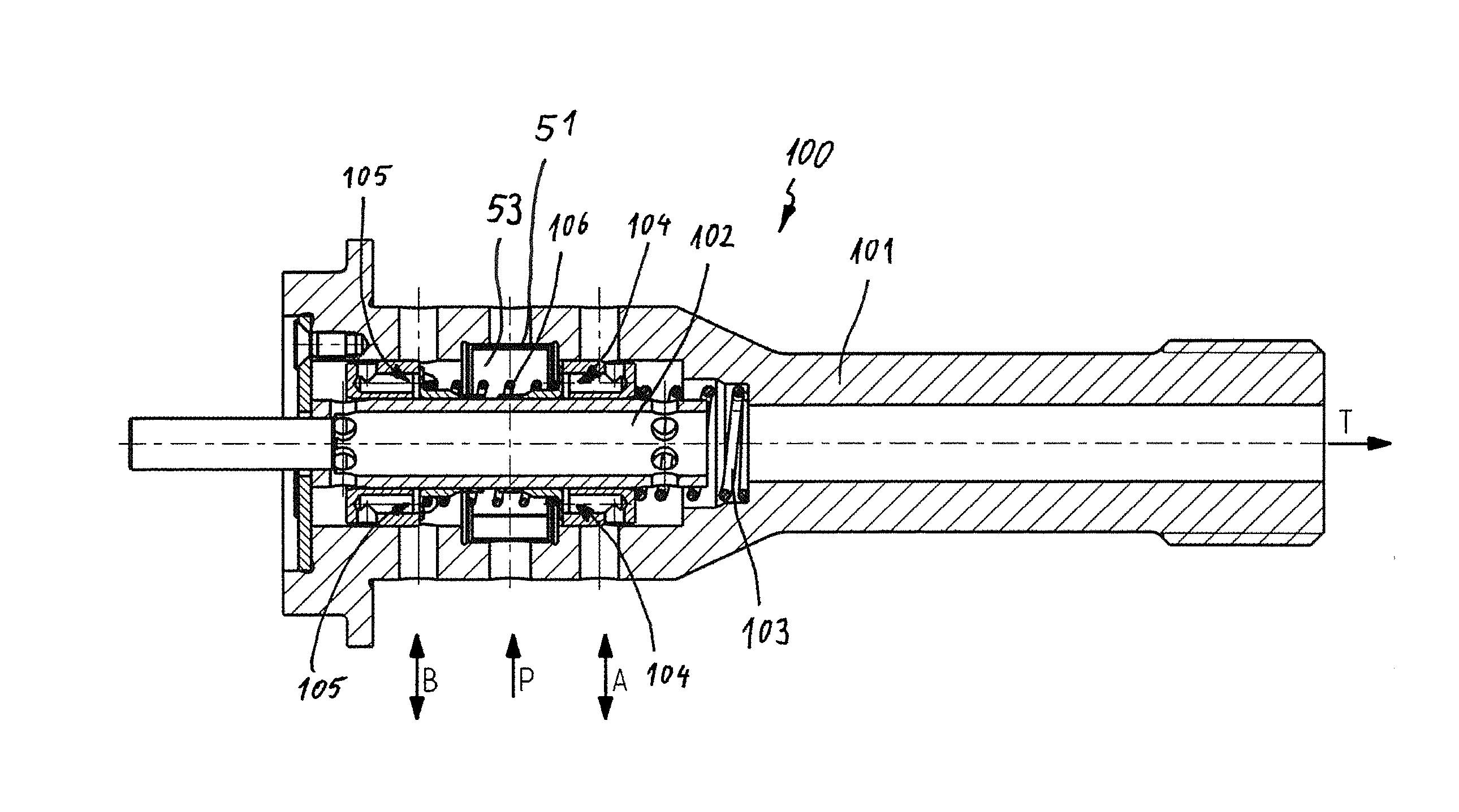 Central valve for pivot motor actuator