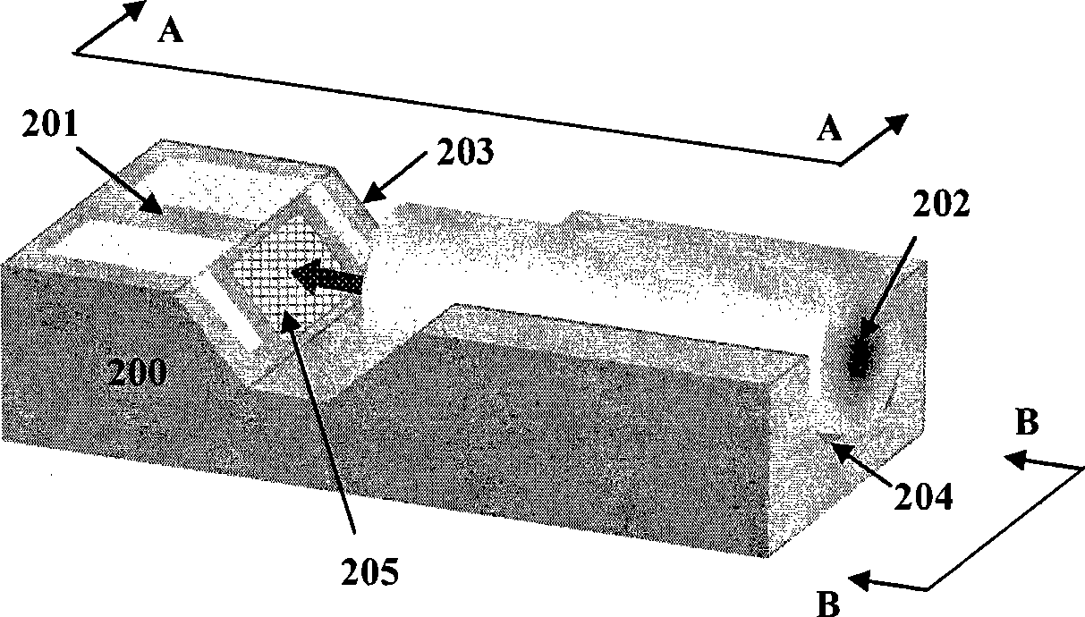 Inclined plane receiving photodetector with optical fiber locating slot and method for making array thereof