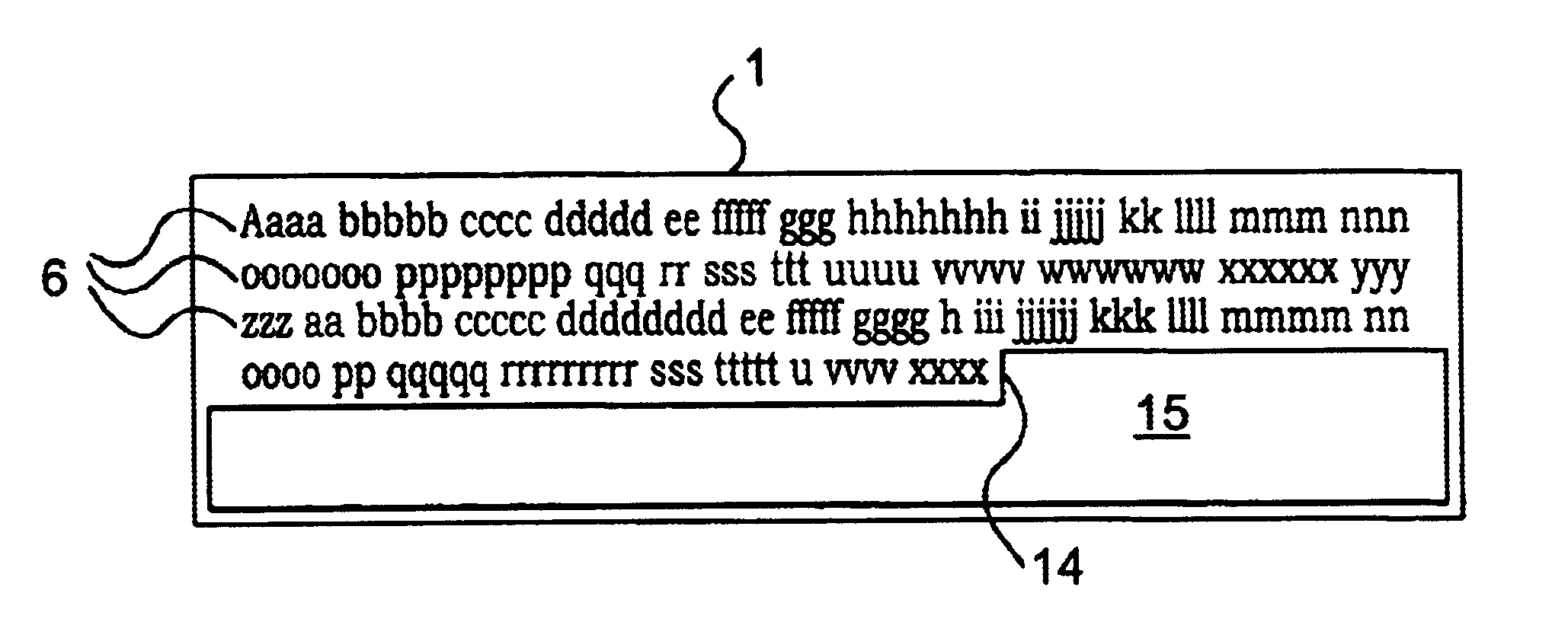 Device for supporting reading of a text from a display member