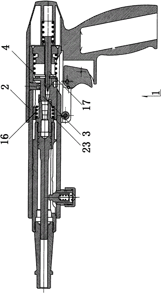 Automatic langrage feeding device of nail shooting device