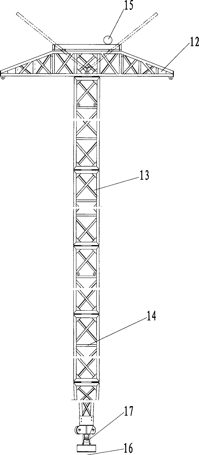 Device and method for mounting upright post of spanning frame