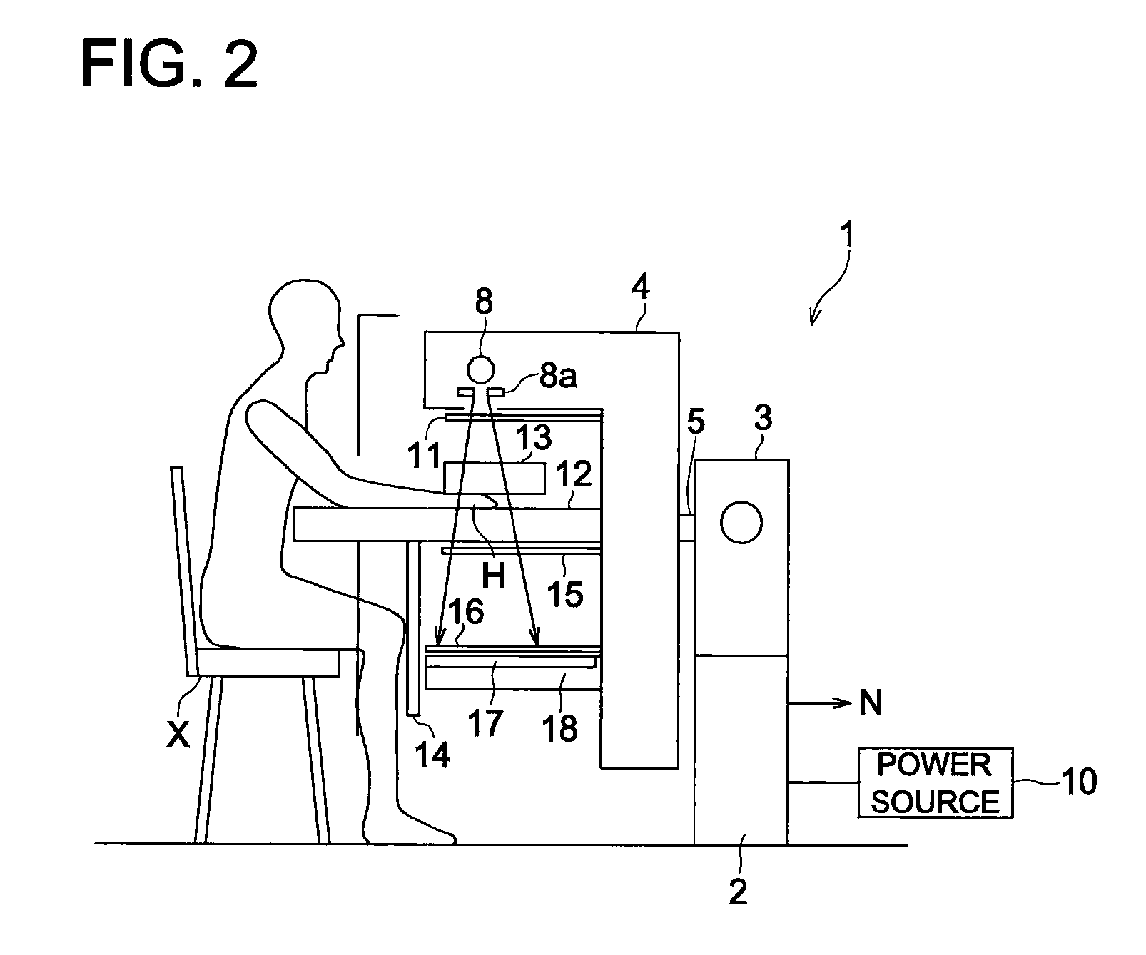 Radiological image capturing apparatus and radiological image capturing system