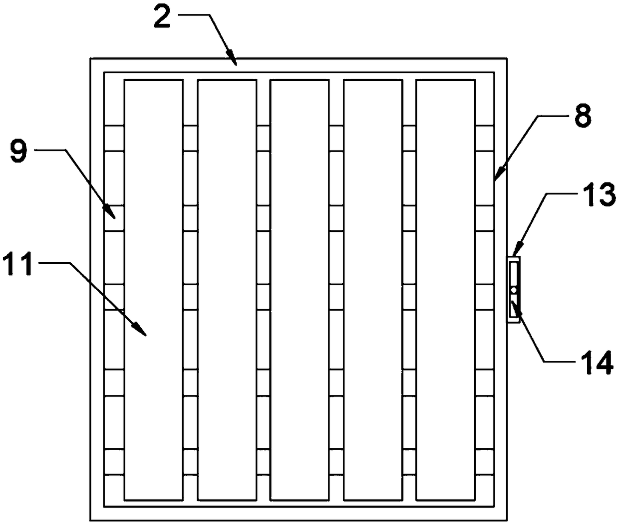 Aluminium curtain wall with adjustment function