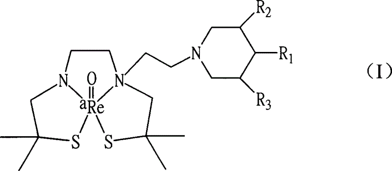 Radioactive rhenium-N-accessory ingredient of alkyl dinitrogen disulfide for curing liver cancer and preparation method