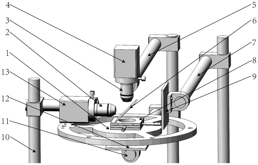 Six-degree-of-freedom pose measurement device and method based on orthogonal binocular vision
