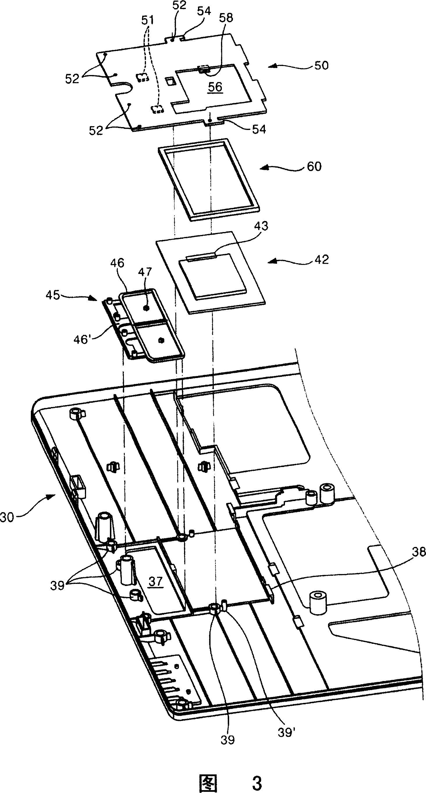 Touching pad device of notebook computer