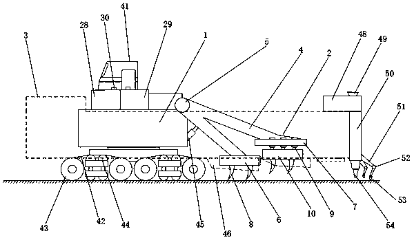 Novel deep ploughing machine capable of performing automatic sowing and using method thereof