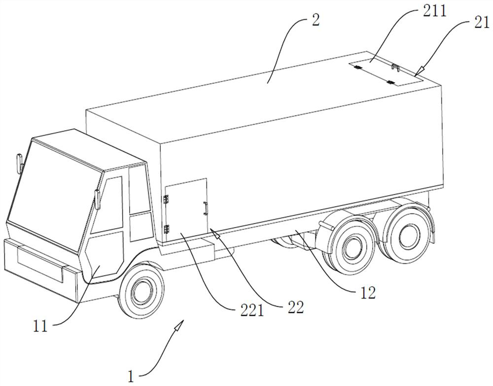 A mobile complex garbage classification processing equipment