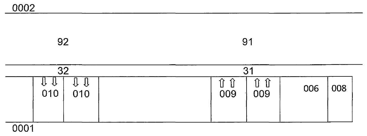 Metro vehicle with one-way graphic identifiers for getting on and getting off distribution and method of metro vehicle