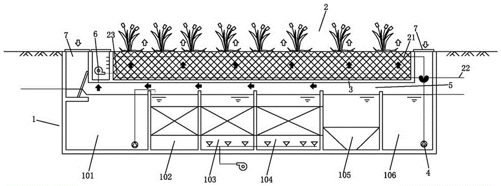 Sewage treatment system with deodorization function and treatment method