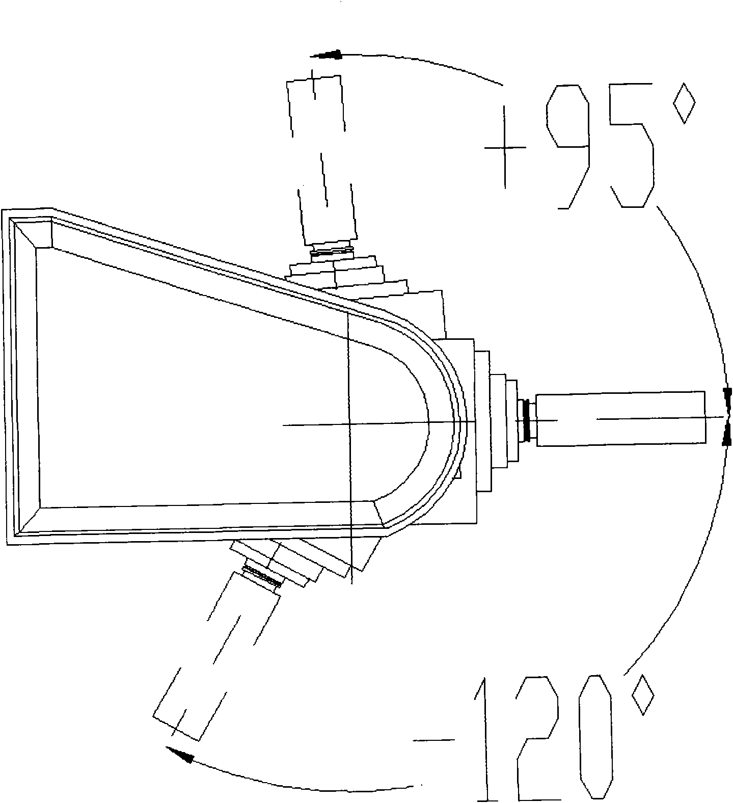 Five-axis linkage horizontal machining center machine tool