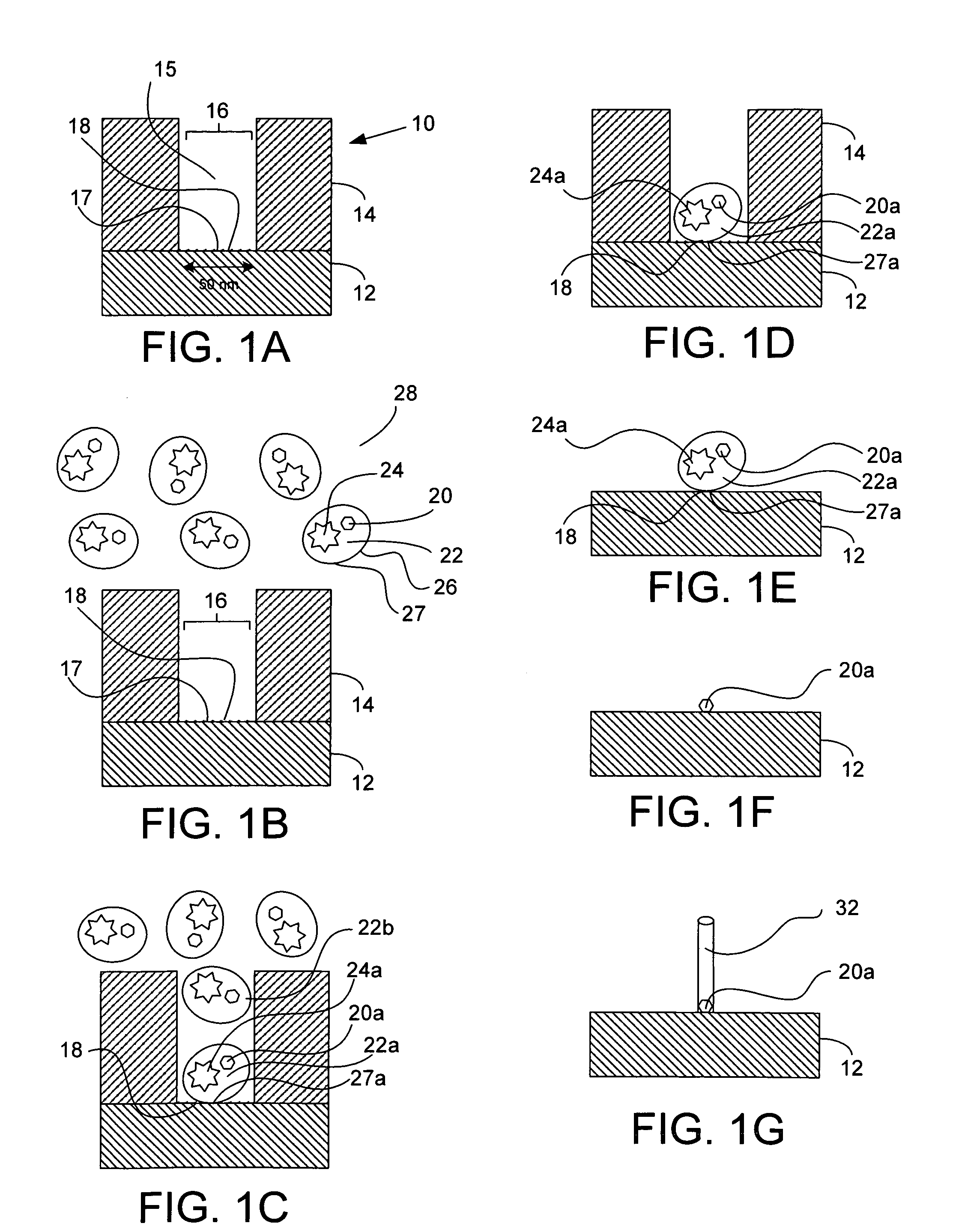 Nanoscale moiety placement methods