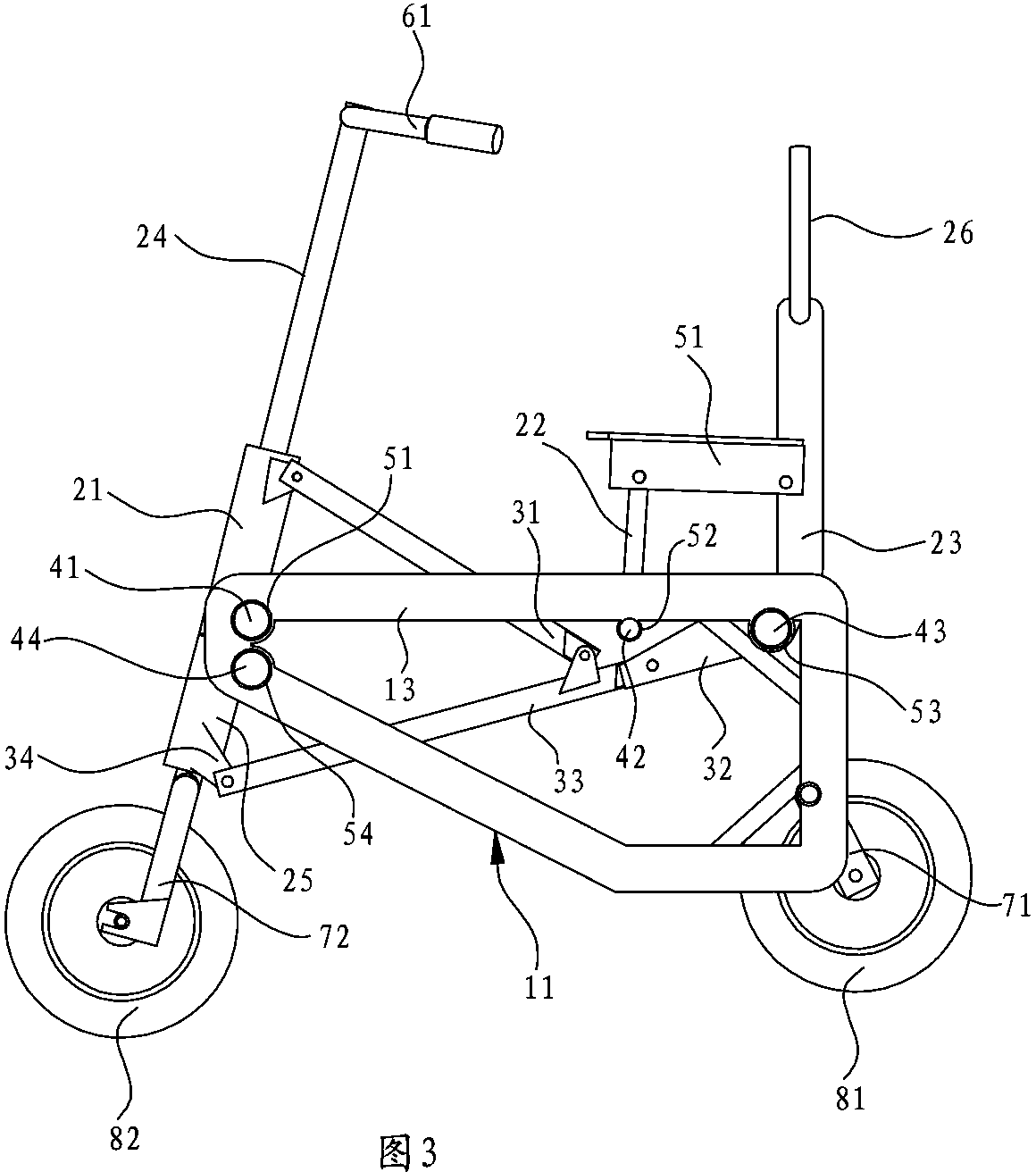 One-step folding bicycle