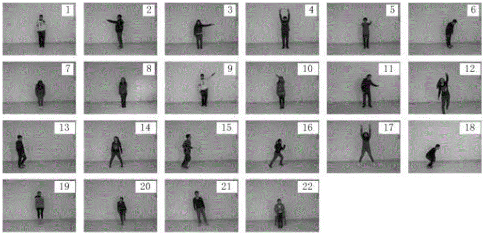 Human motion recognition method based on local features