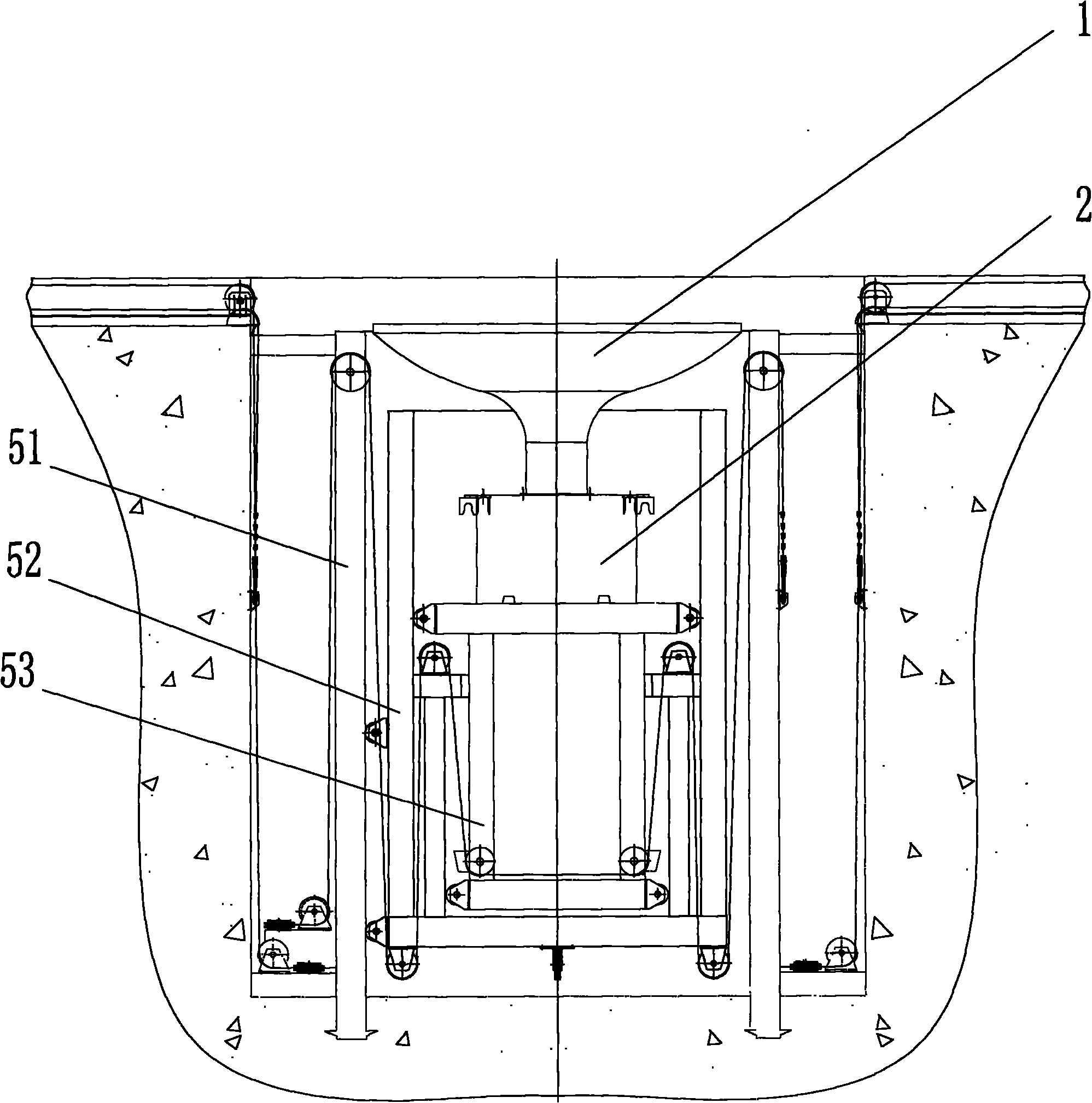 Hinge device for torch bench lifting mechanism