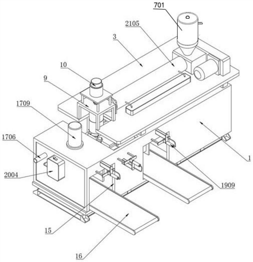 Automatic blow molding system based on raw material processing