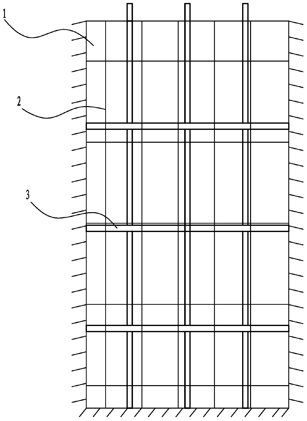 Large-diameter pile base reinforcing steel bar in-hole layering and bundling construction method