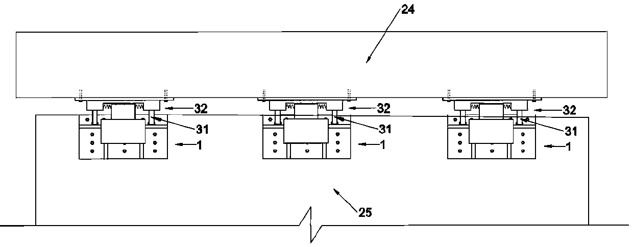 Multi-directional buffer limiting energy dissipation resettable bridge anti-seismic check block structure