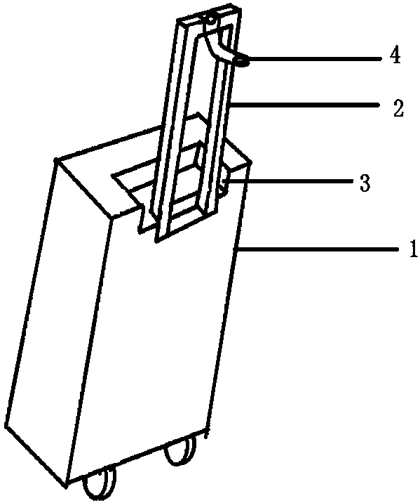 External-bag falling prevention type suitcase structure