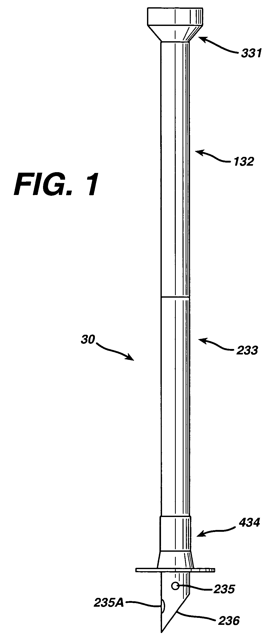Method for accessing an operative space