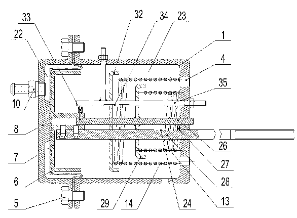 Sectional travel characteristic pneumatic actuator of turbocharger