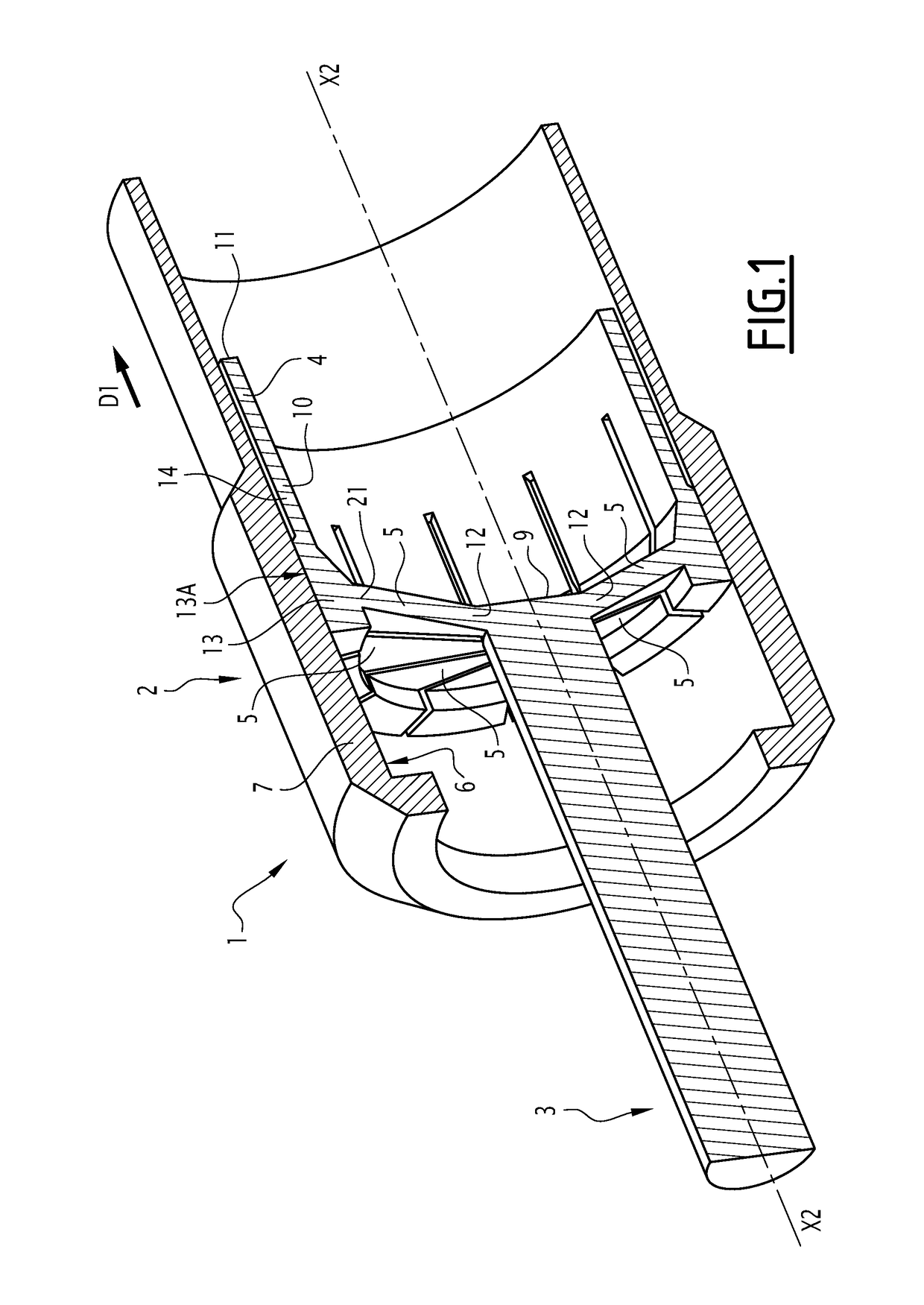 Force-shunting device and mechanical actuator comprising such a device