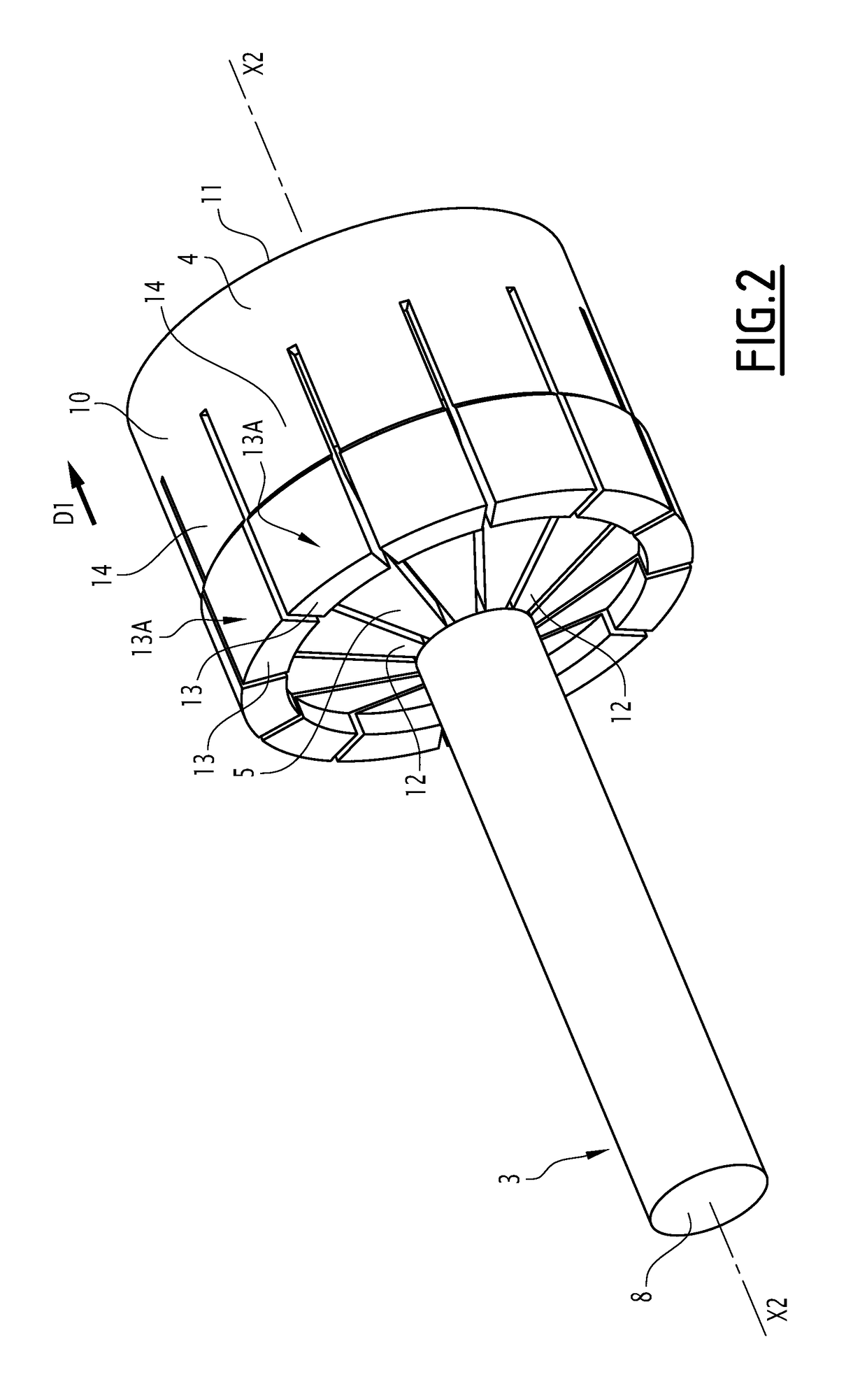 Force-shunting device and mechanical actuator comprising such a device