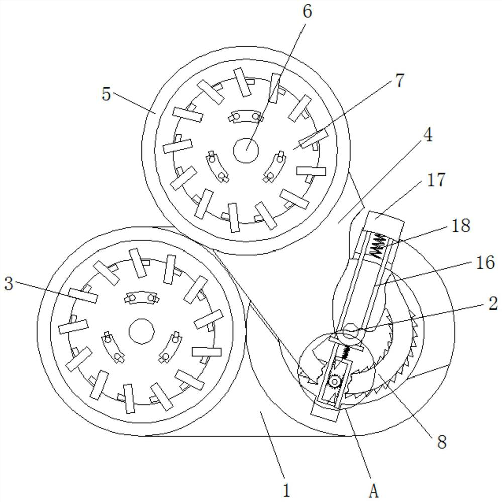 An adjustable electric razor blade device using the principle of ratchet ring positioning