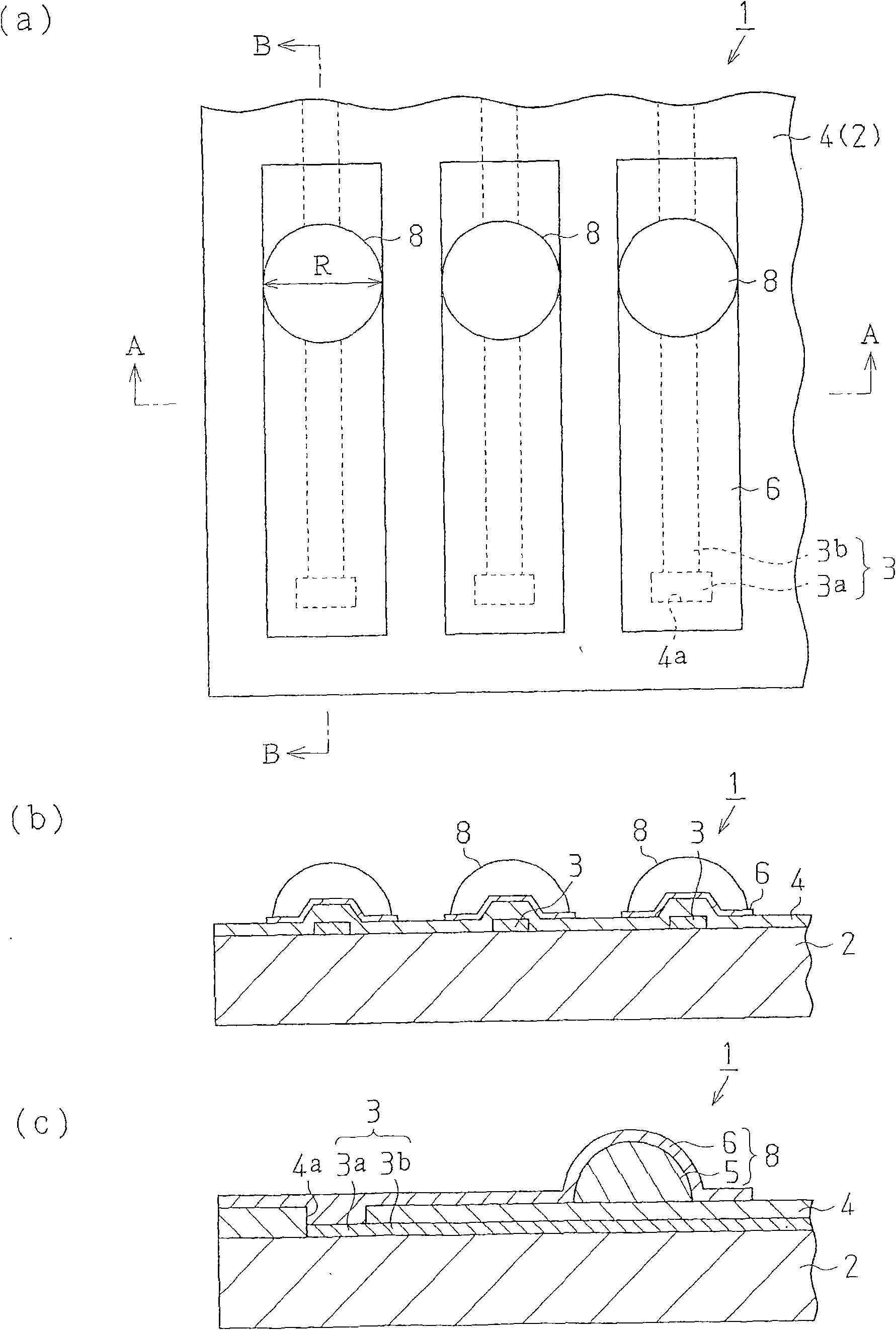 Method for manufacturing a semiconductor device, method and structure for mounting the semiconductor device