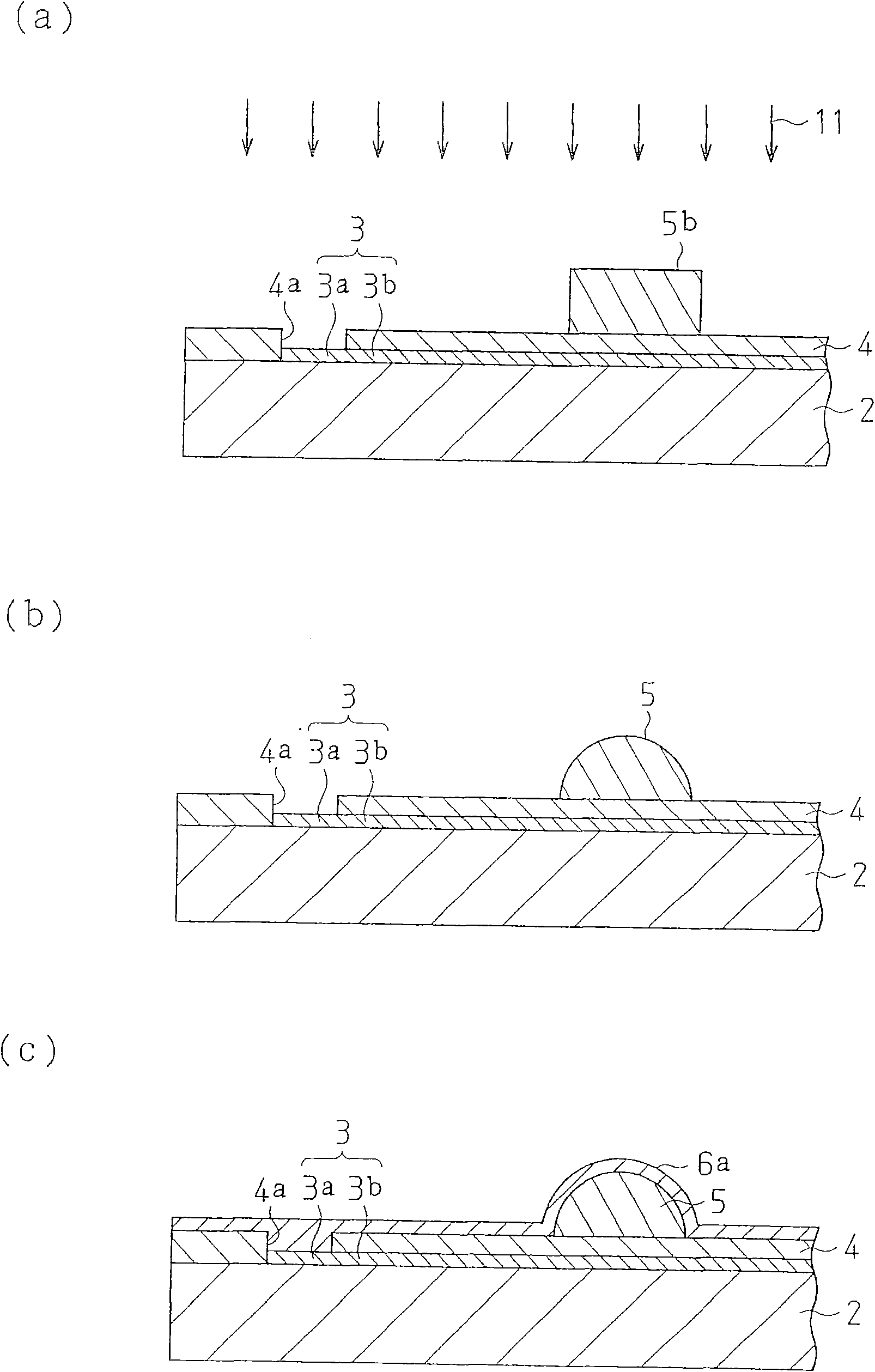 Method for manufacturing a semiconductor device, method and structure for mounting the semiconductor device