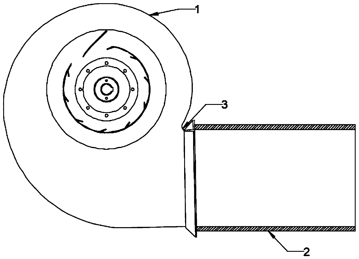 Centrifugal fan structure with variable volute tongue