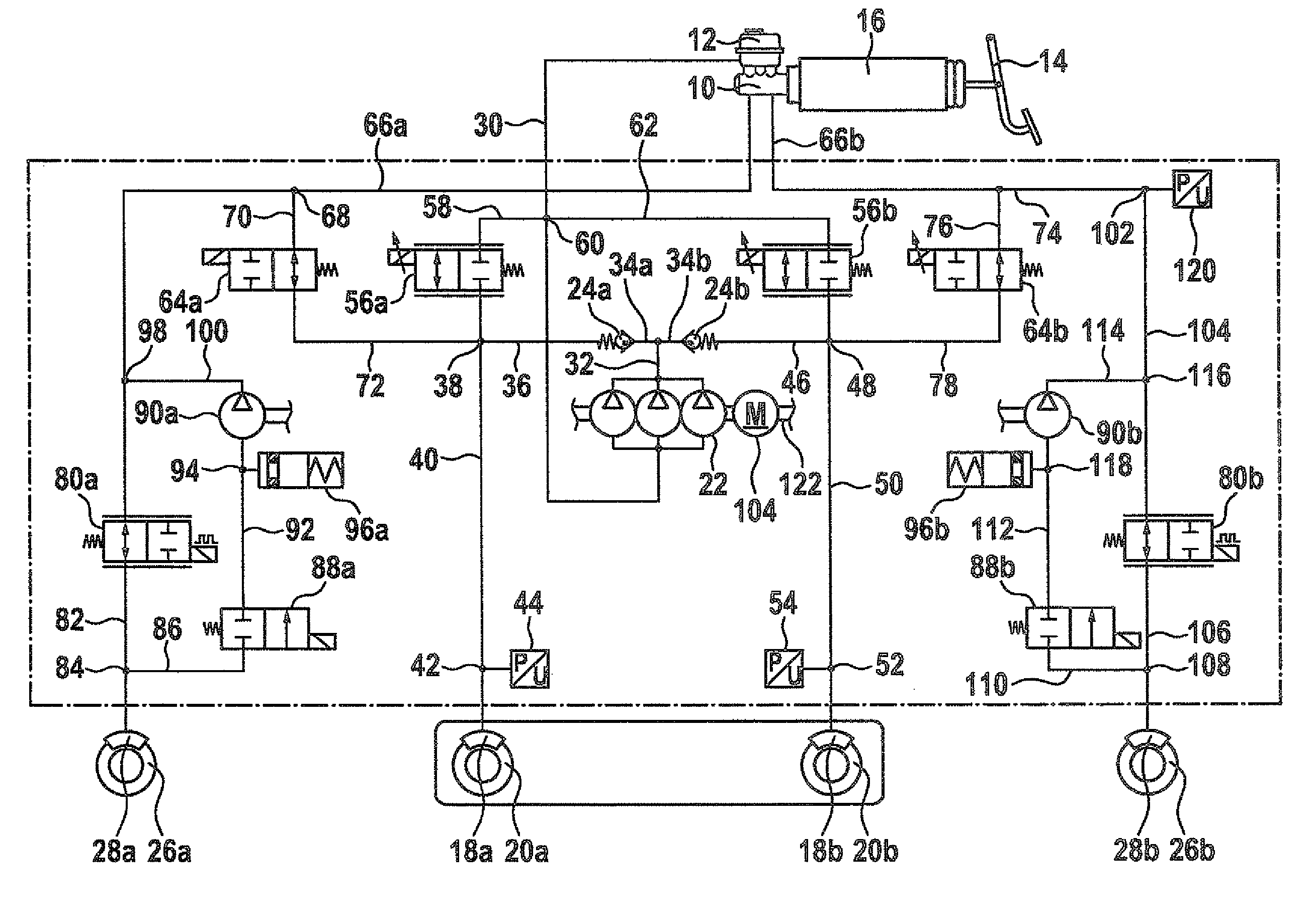 Brake system for a vehicle and method for operating a brake system of a vehicle