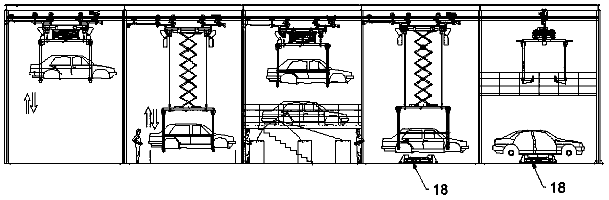 Aloft ground stereoscopic disassembling suite device