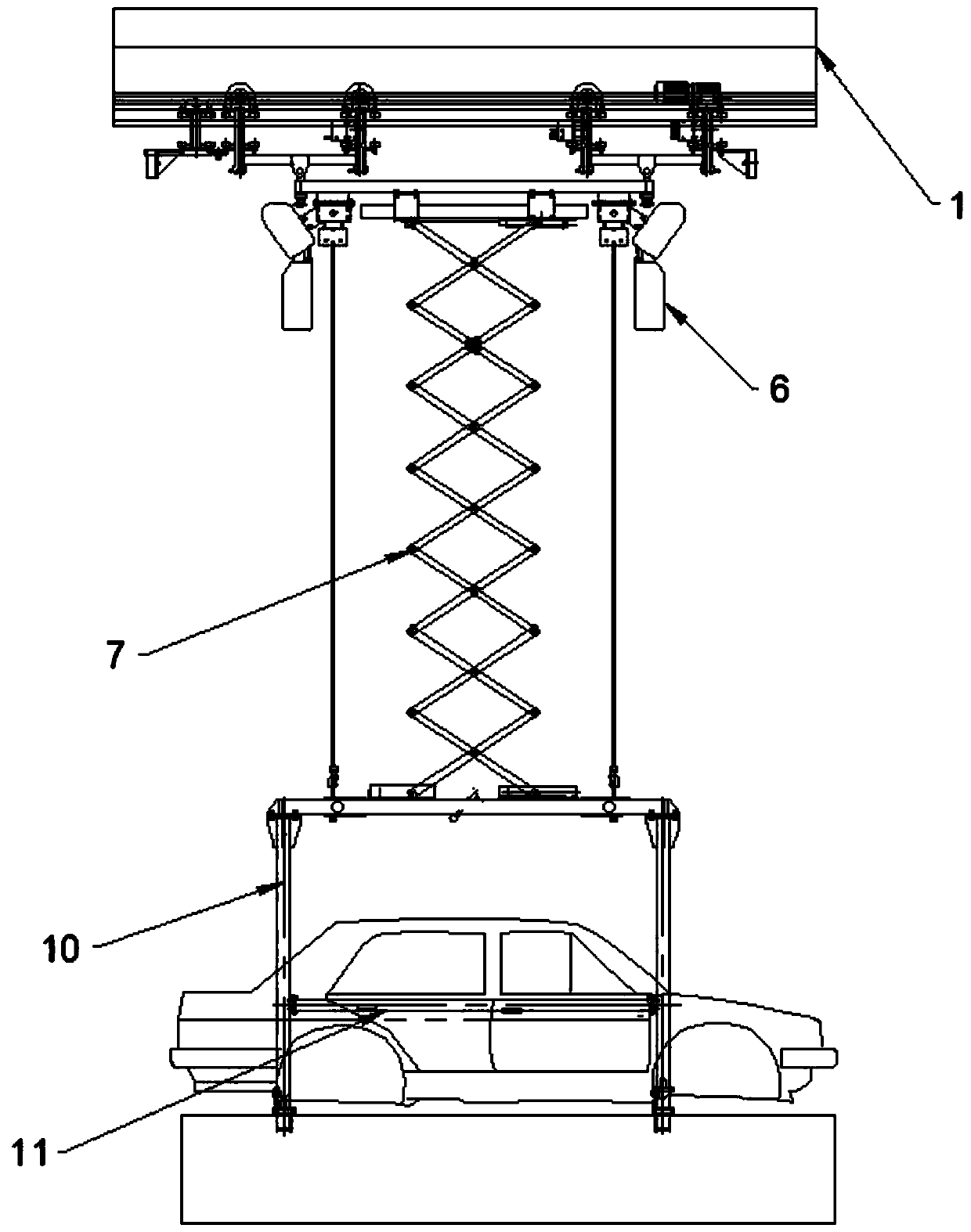 Aloft ground stereoscopic disassembling suite device