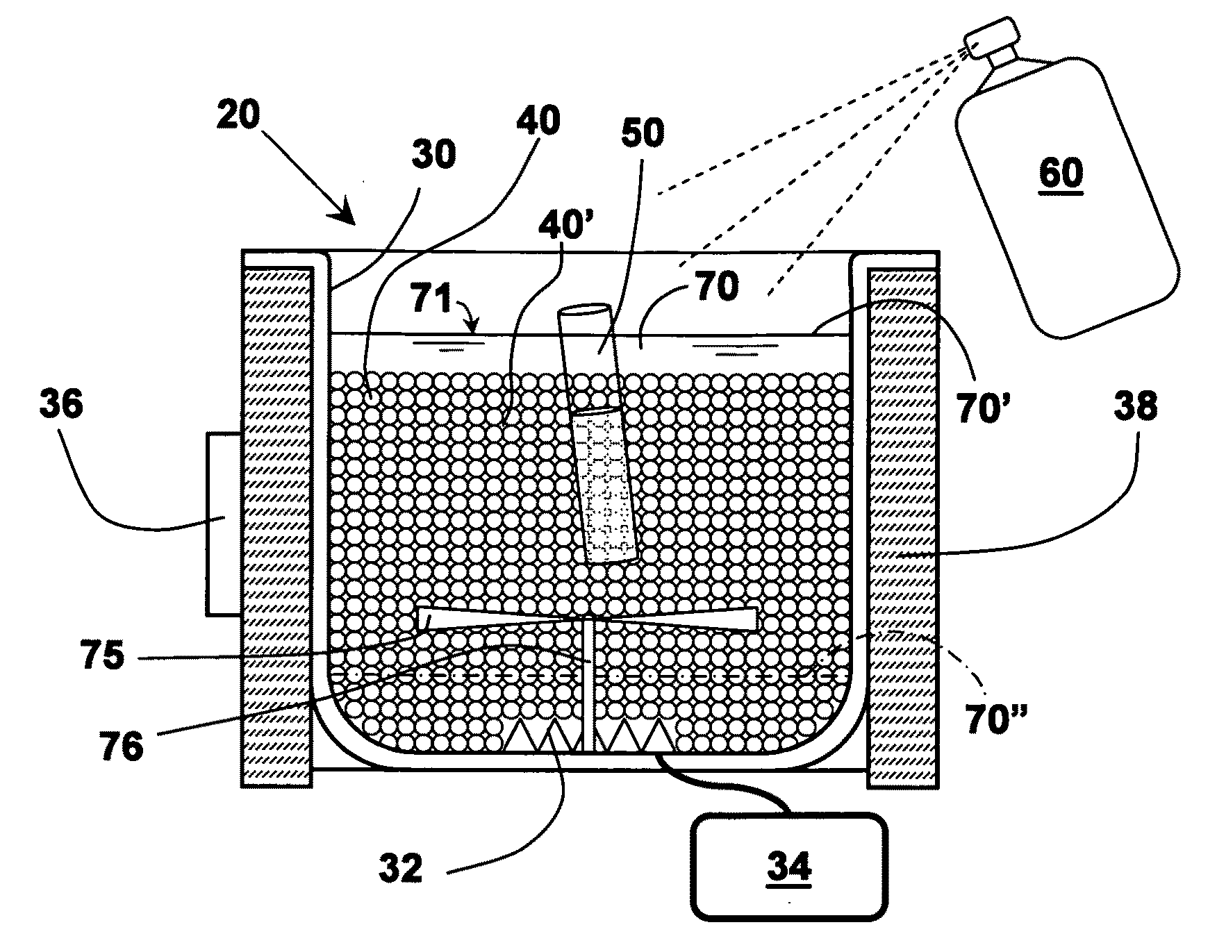 Thermal bath systems and thermally-conductive particulate thermal bath media and methods