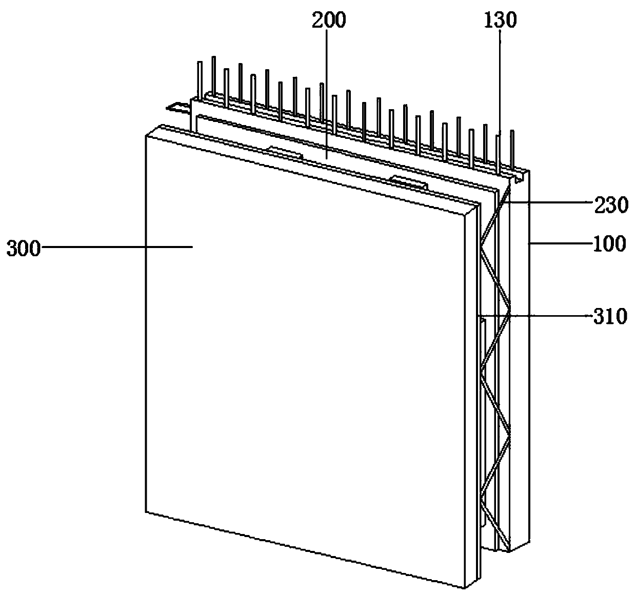 Self-insulation composite shear wall structure and construction technology