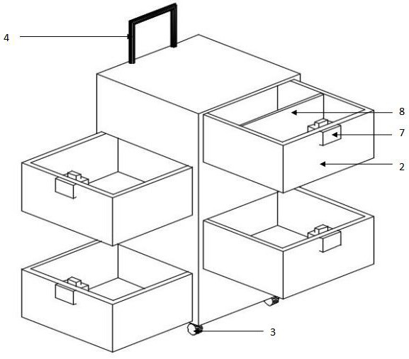 Movable travel cabinet