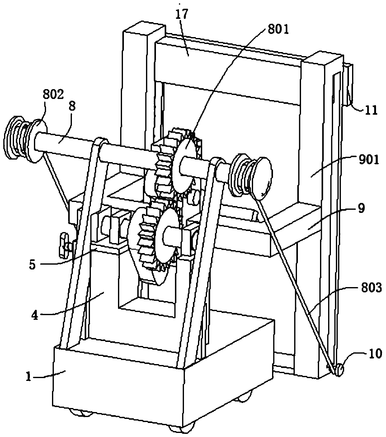 Building wall surface plastering device and use method