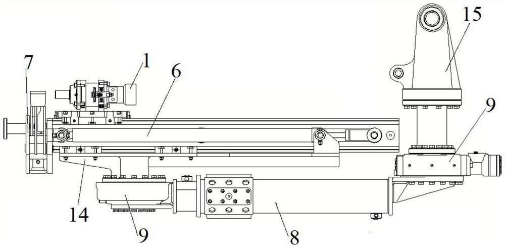 Hole-finding angle adjusting mechanism for jumbolter