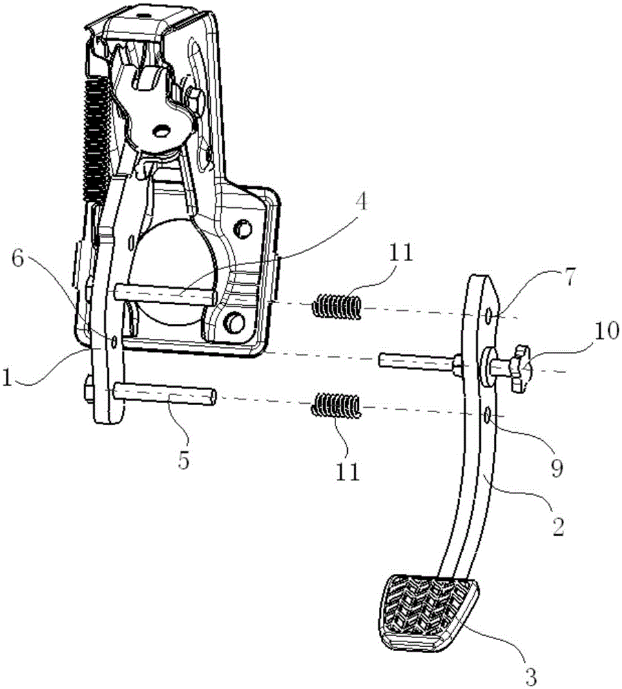 Adjustable automobile pedal and automobile
