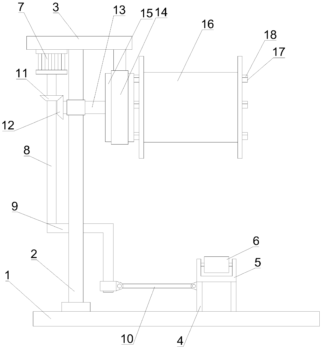 Rapid cable winding device