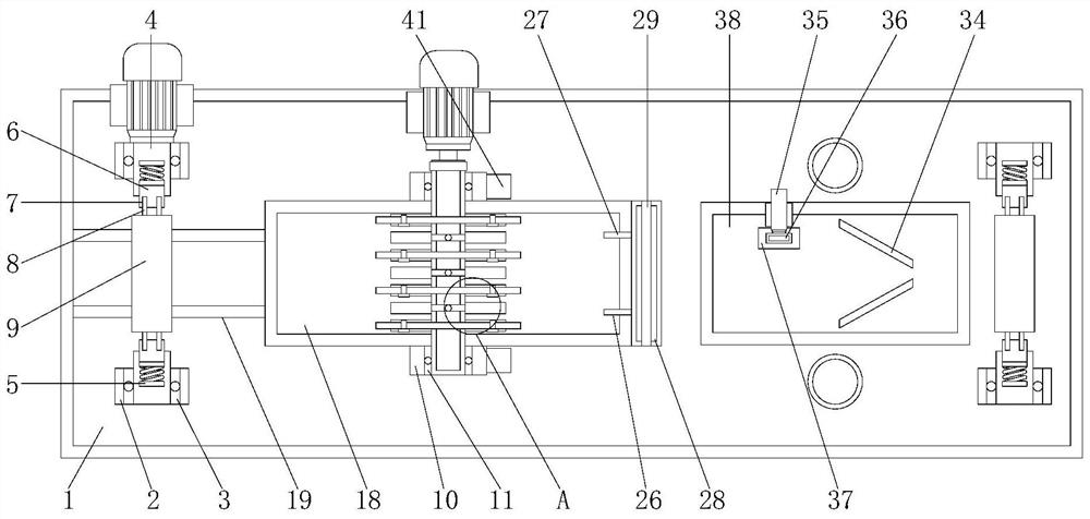 Raw material rolling and slitting device for packaging box processing