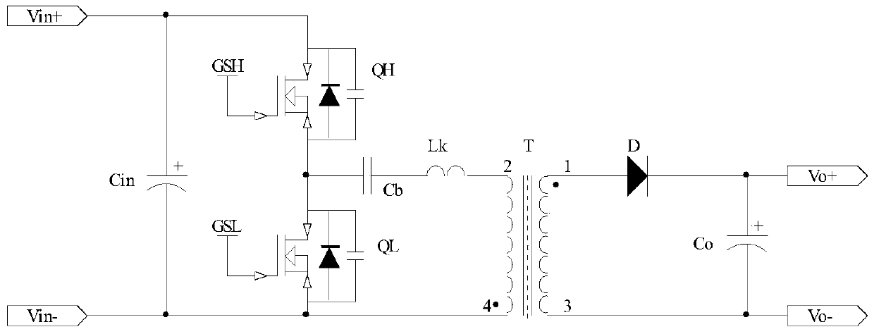 The feedback control method and the control method of the asymmetrical half-bridge flyback converter based on this method and the realization circuit of the two methods